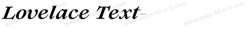 Lovelace Text字体转换